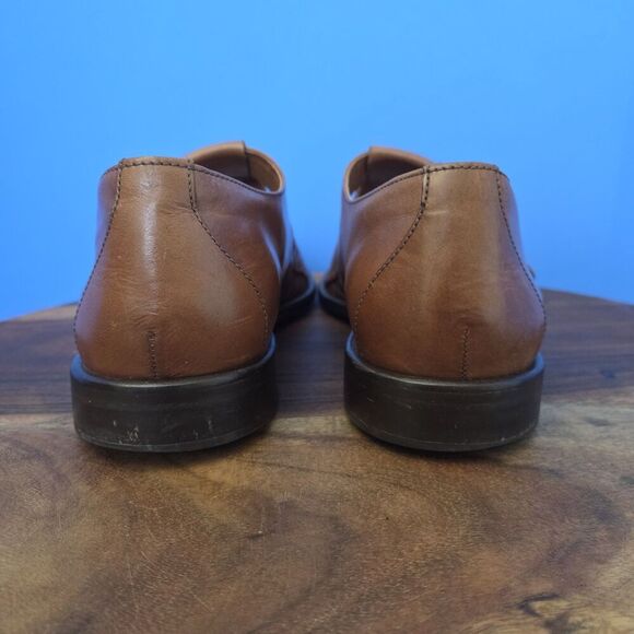Bass Morris Woven Leather Fisherman Shoes Caramel Brown Made in Brazil Men's 9 - Picture 8 of 13